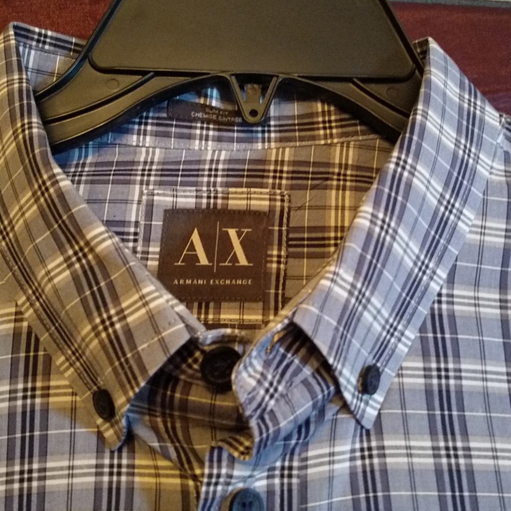 Men dress shirt plat Grey and black